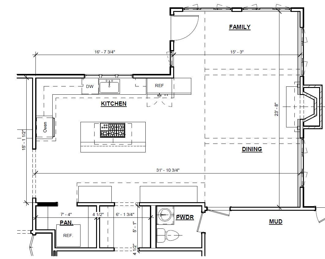 Kitchen Existing Floor Plan